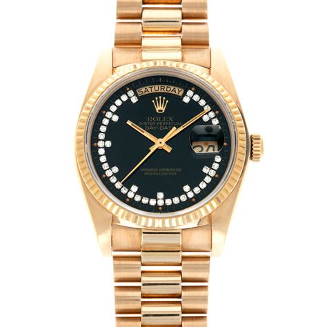 rolex day date black 18038|Rolex model number 18038.